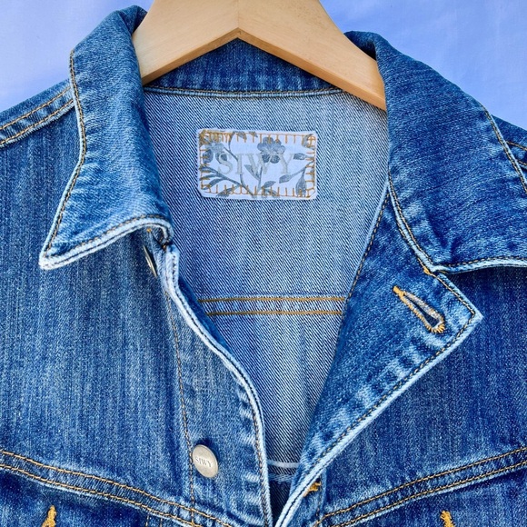 REVOLVE | SIWY DENIM YEAR OF THE CAT DENIM JACKET IN DARK WASH SMALL - Picture 4 of 5